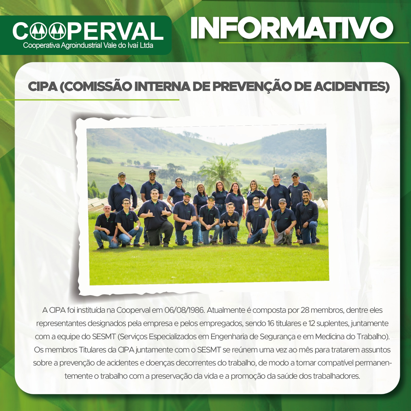 Comissão Interna de Prevenção de Acidentes - CIPA